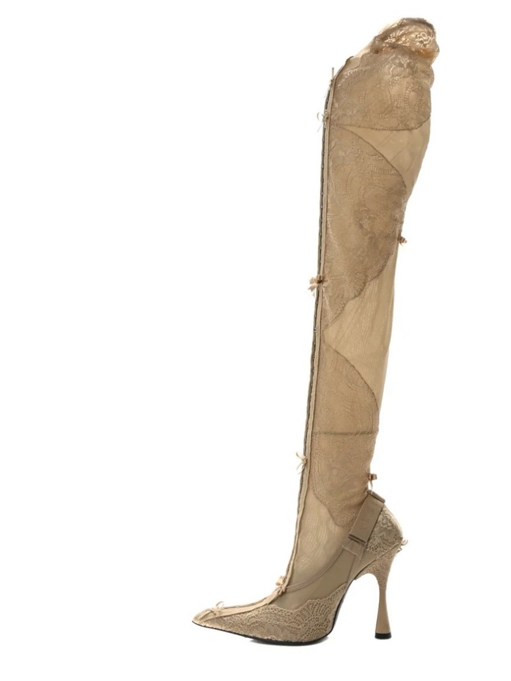 Balenciaga Beige Lace Lingerie Boot Sz 40